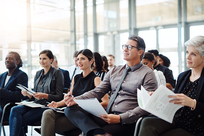 group of business professionals in a meeting